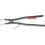 Pince pour grands circlips extérieurs, modèle courbé, Dimensions : A 51, Ø d'arbre 122-300 mm, Long. 570 mm