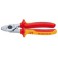 Coupe-câbles VDE, tête chromée, poignées à gaine en plastique, Long. : 165 mm, Ø de la capacité de coupe 15 mm, Section du conducteur 50 mm²