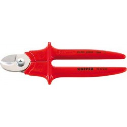 Coupe-câbles VDE, tête chromée, poignées étanches, Long. : 230 mm, Ø de la capacité de coupe 16 mm, Section du conducteur 50 mm²