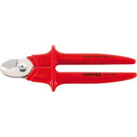 Coupe-câbles VDE, tête chromée, poignées étanches, Long. : 230 mm, Ø de la capacité de coupe 16 mm, Section du conducteur 50 mm²