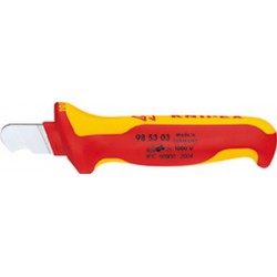 poignées à gaine en plastique multi-composant, Matériau de la lame : Acier à outils spécial, Lame fixe à crochet, Dos de lame sans gaine en plastique