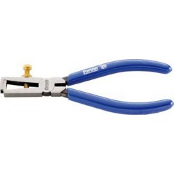 Pince à dénuder, tête polie, poignées à gaine en plastique, acier au chrome vanadium, Long. : 160 mm, Valeurs de dénudage du Ø 5 mm
