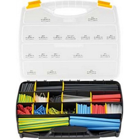 Assortiment de gaines thermorétractables flexibles, Température mini. de rétrécissement : +90 °C, Température de service -55 à +135 °C
