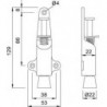 KWS 1024 Blocage portière 25mm Hub, gris