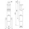 KWS 1028 Blocage portière 50mm Hub, gris