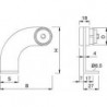 KWS 8392 Support d'extrémité porte .Ø 35x1,5 mm Rohr,WS