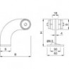 KWS 8394 Support d'extrémité porte Ø 35x1,5 mm Rohr,WS
