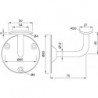 KWS 4574 Soutien 81mmRos. pour75 mm Distance du mur