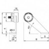KWS 8307 Support d'extrémité porte .Ø 35x1,5 mm Rohr,WS