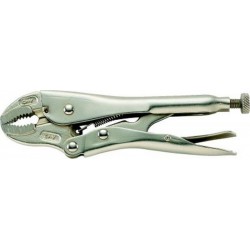 Pince-étau à embouts courbés, Long. : 180 mm, Capacité de serrage 30 mm