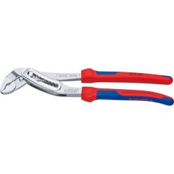 Pince multiprise à crémaillère Alligator®, tête chromée, poignées à gaine en plastique, Long. : 250 mm