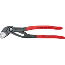 Pince multiprise à crémaillère Cobra®, tête chromée, poignées à gaines en plastique antidérapantes, Long. : 250 mm