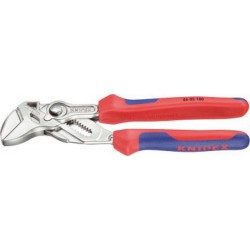 Pince multiprise, poignées à gaine en plastique, Long. : 150 mm, Pour écrous 27 mm, Pour Ø de tuyaux 1 pouces