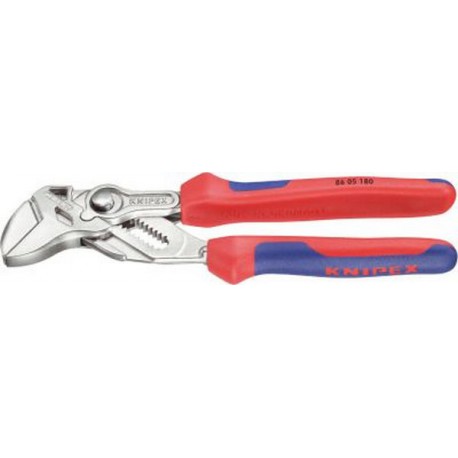 Pince multiprise, poignées à gaine en plastique, Long. : 180 mm, Pour écrous 35 mm, Pour Ø de tuyaux 1.3/8 pouces