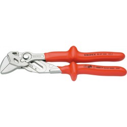 Pince multiprise, poignées isolées par immersion jusqu'à 1000 V, conformément à CEI 60900, EN 60900 et VDE 0682 partie 201, Long. : 250 mm