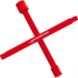 Clé en croix pour plomberie, A. Vanadium, Dimensions : 200 x 200 mm