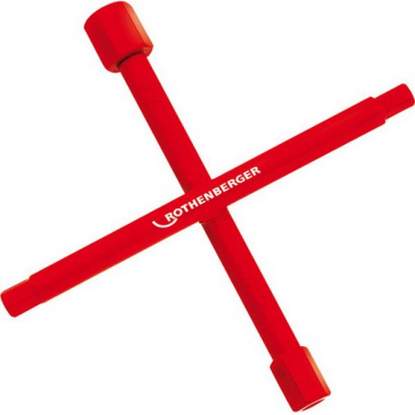 Clé en croix pour plomberie, A. Vanadium, Dimensions : 200 x 200 mm