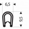 Protection des bords souples 10m 6,5x 9,5mm noir