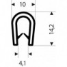 Protection des bords souples 10m 10,0x14,5mm blancgris