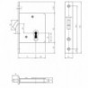 Serrure pour porte coulissante PZ,D55,24kt,DL/DR