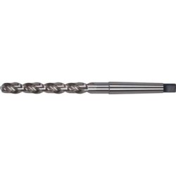 Foret hélicoïdal à queue cône morse, en acier à coupe rapide, type N, DIN 345, profil rectifié, surface traitée à la vapeur, Ø h8 : 19,50 mm