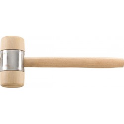 Maillet en bois, Long. de la tête de frappe : 140 mm, Ø de la tête 70 mm