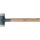 Massette à manche en bois, Ø de la tête : 50 mm, Long. de tête 120 mm, Long. totale 370 mm