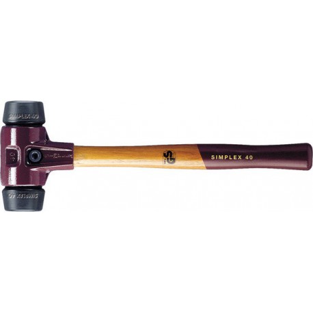 Massette Simplex, moyennement dur, têtes de frappe en mélange de caoutchouc, Ø de la tête : 80 mm