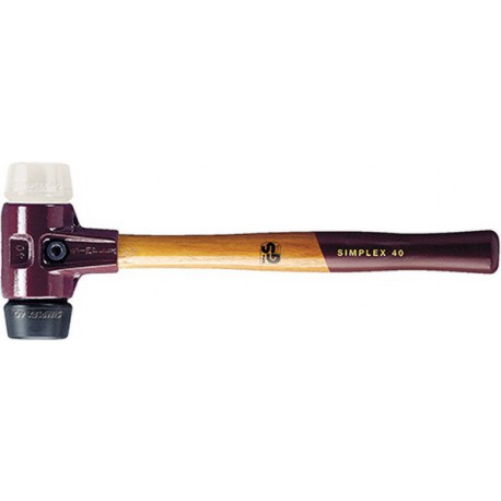 Massette Simplex, moyennement dur/dur, têtes de frappe en mélange de caoutchouc/nylon, Ø de la tête : 30 mm