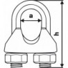 Clip cable métallique 741 (ehem.) A4 3mm/M4 HP (Par 5)