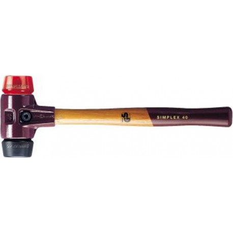 Massette Simplex, dure, têtes de frappe en nylon, dure, Ø de la tête : 50 mm