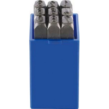 Jeu de chiffres à frapper, Hauteur des caractères : 8 mm