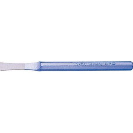 Burin à mâter, tige à 8 pans, Larg. : de la lame : 3 mm, Long. 125 mm, Epaisseur de tige 10 mm