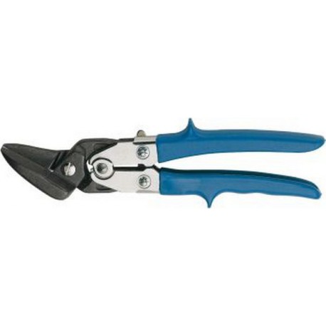 Cisaille à tôle Ideal à commande par levier en acier inoxydable, poignées revêtues de matière plastique, coupe à gauche, Long. : 260 mm