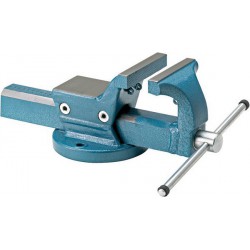 Etau parallèle, enclume de grande taille, avec support pour fixation de mâchoires de serrage orientables et interchangeables, Larg. : des mors : 160 mm