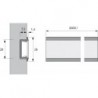 Profil encastré en aluminium C opal L 2000 mm, Profil