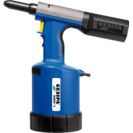 Riveteuse pneumatique-hydraulique TAURUS® 2/TAURUS® 3, Type : TAURUS 3, Course de travail 25 mm, Force d'assemblage 14000 N, Pression de service : 5-7 bar