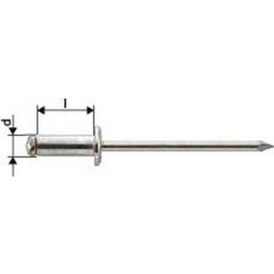 Rivet aveugle alu VA Tête bombee 4x10mm Gesipa (Par 1000)