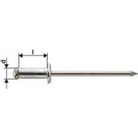 Rivet aveugle alu VA Tête bombee 4x10mm Gesipa (Par 1000)