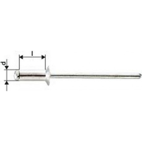 Rivet aveugle alu standard tête fraisée 4x10mm Gesipa (Par 1000)
