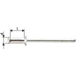 Rivet aveugle alu standard tête fraisée 4x12mm Gesipa (Par 1000)