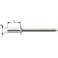 Rivet aveugle CAP alu/acier inoxydable standard tête semi-bombée 3,2x6,5mm (Par 1000)