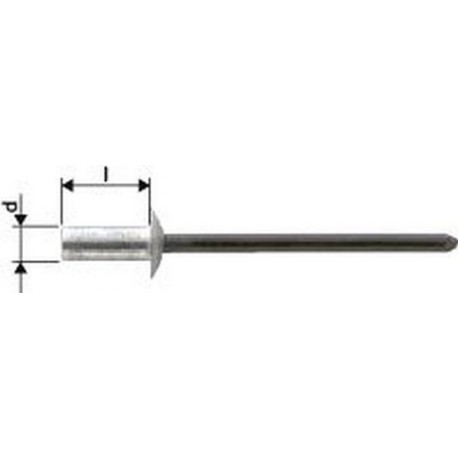 Rivet aveugle CAP alu standard tête semi-bombée 3,2x9,5mmGesipa (Par 1000)