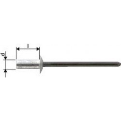 Rivet aveugle CAP alu standard tête semi-bombée 4,8x9,5mmGesipa (Par 1000)