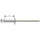 Rivet aveugle multiserrage acier/acier tête large 4x13mm Gesipa (Par 1000)