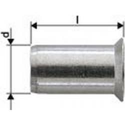 Ecrou aveugle alu standard tête fraisée M8x11x18,5 Gesipa (Par 1000)