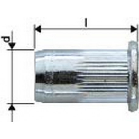 Ecrou aveugle acier galvanisé tête large M8x11x17,0 Gesipa (Par 100)