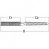 Vis tige filetée zn 24/M12x300x10,6 (Par 25)