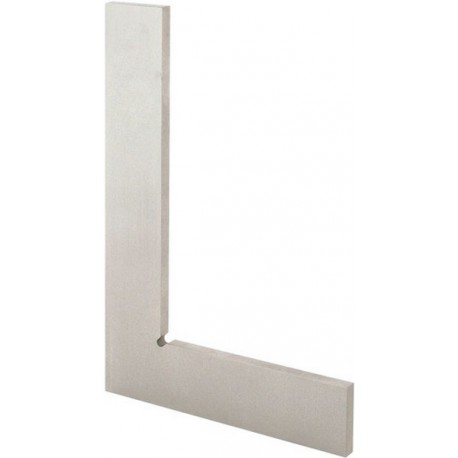 Équerre d'atelier sans butée, DIN 875/I, en acier inoxydable, forme A, Long. des branches : 300 x 200 mm, Coupe transversale 40 x 8 mm