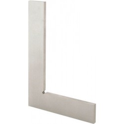 Équerre d'atelier sans butée, DIN 875/I, en acier inoxydable, forme A, Long. des branches : 400 x 265 mm, Coupe transversale 45 x 10 mm